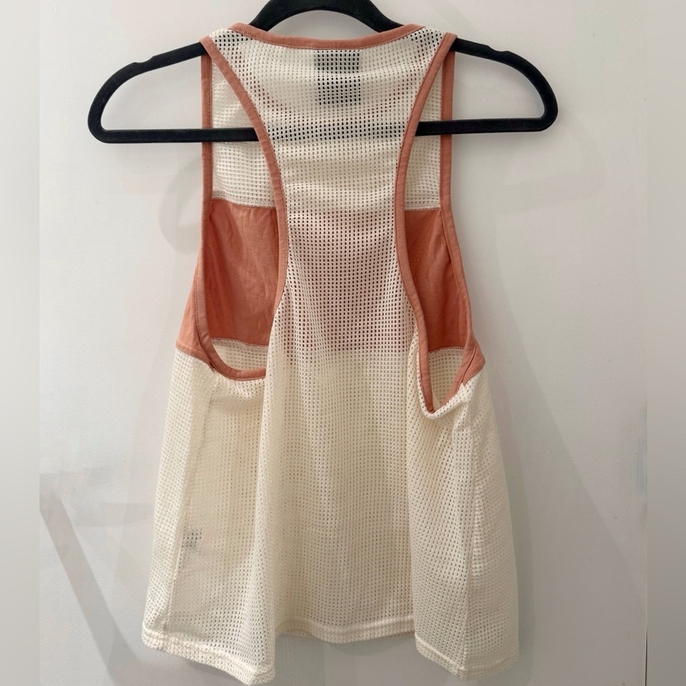 Nike Salmon Pink and Cream Mesh Racerback Tank - Picture 3 of 3